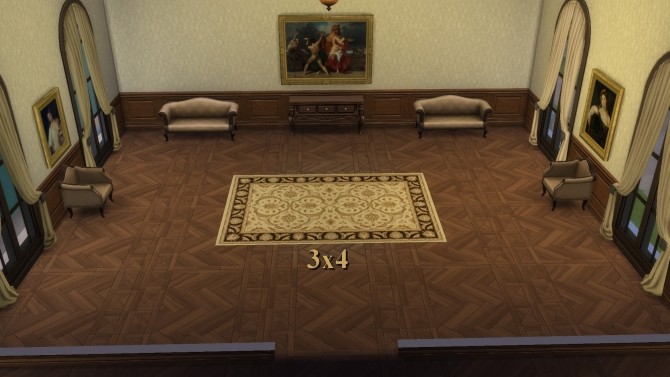 Sims 4 Rectangular Classic Rugs by TheJim07 at Mod The Sims