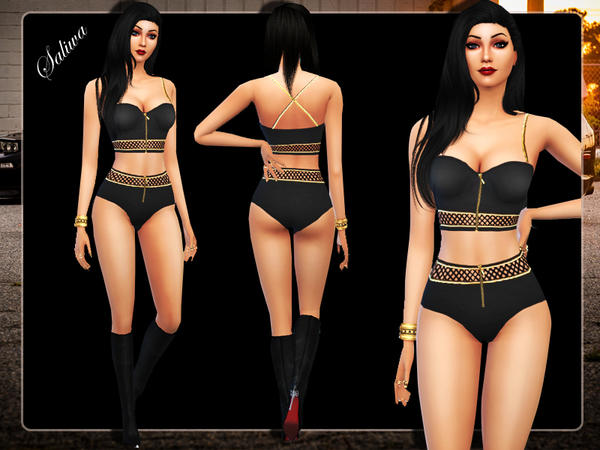 Sims 4 Dreamy 2 Piece Outfit by Saliwa at TSR