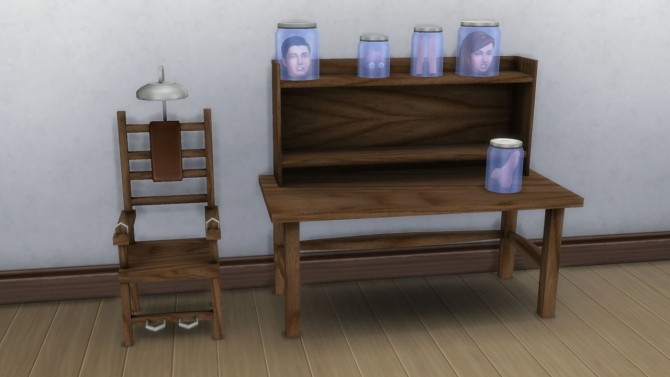 Sims 4 Frankenstein mad scientist desk set by necrodog at Mod The Sims