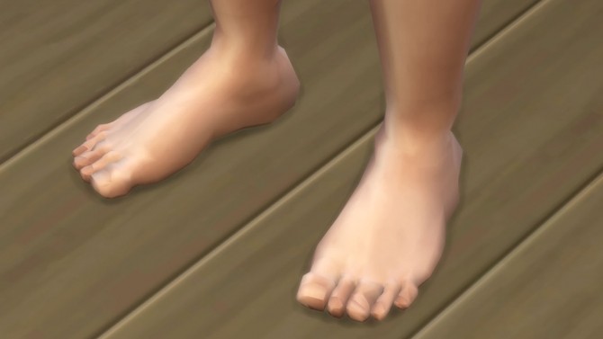 Sims 4 HD feet v2 no nails by necrodog at Mod The Sims