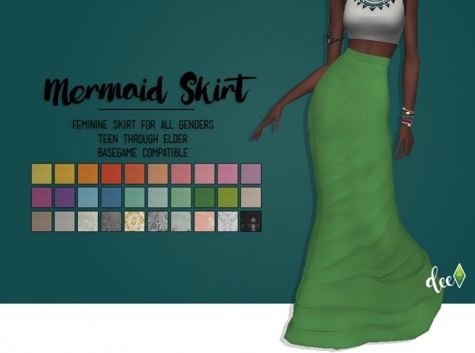Sims 4 Mermaid Skirt at Deetron Sims