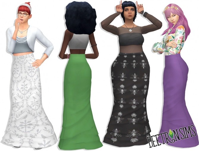 Sims 4 Mermaid Skirt at Deetron Sims