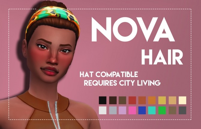 Sims 4 Nova Hair Onyx Variant by Weepingsimmer at SimsWorkshop