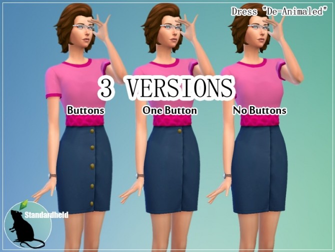 Sims 4 Dress De Animaled by Standardheld at SimsWorkshop