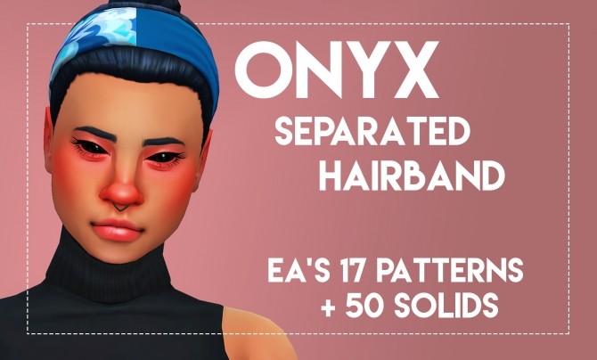 Sims 4 Onyx Hairband by Weepingsimmer at SimsWorkshop