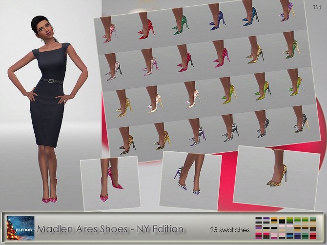 Sims 4 Madlen Ares Shoes recolors at Elfdor Sims