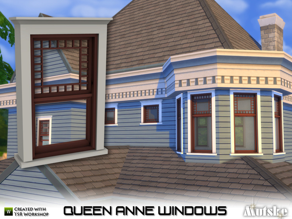 Sims 4 Queen Anne Windows by mutske at TSR