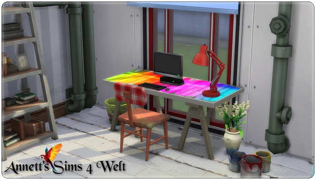 Sims 4 TS3 to TS4 Dining/Office Set Painting at Annett’s Sims 4 Welt
