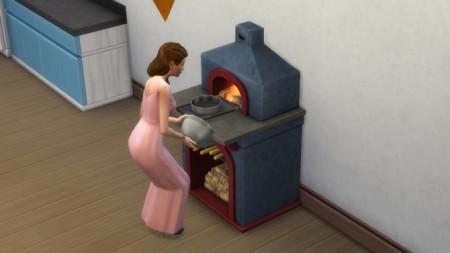 Montevista wood fire oven S3 conversion with animated fire by necrodog at Mod The Sims
