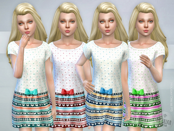 Sims 4 Holiday Dress P5 by lillka at TSR