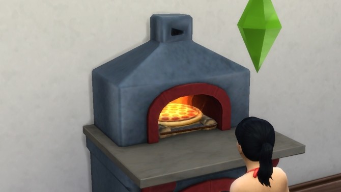 Sims 4 Montevista wood fire oven S3 conversion with animated fire by necrodog at Mod The Sims
