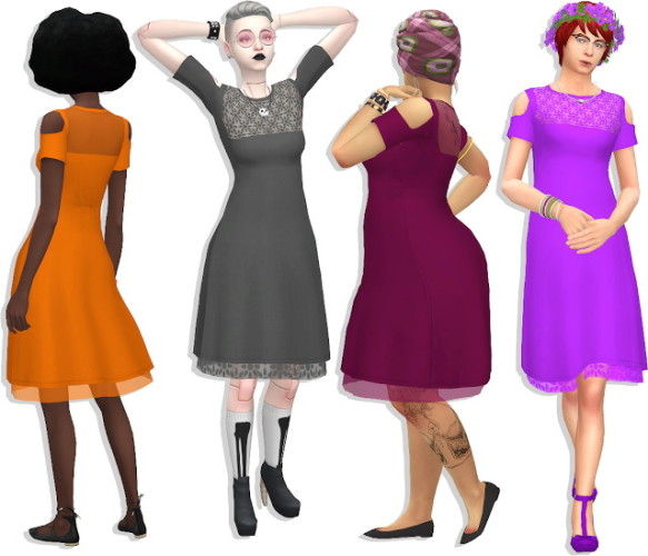 Spring Fling Dresses at Deetron Sims » Sims 4 Updates