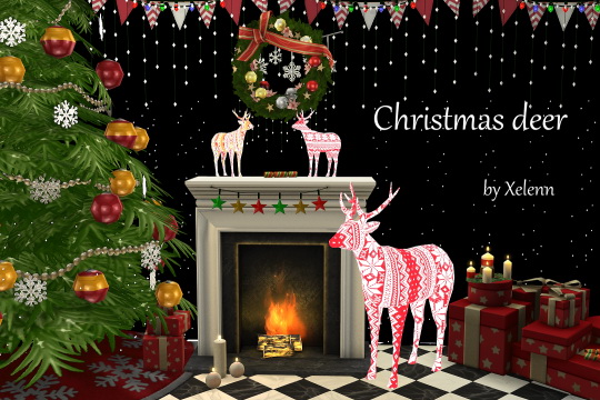 Sims 4 Christmas Deer at Xelenn