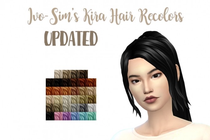 IvoSims's Kira hair recolors at Deeliteful Simmer » Sims 4 Updates