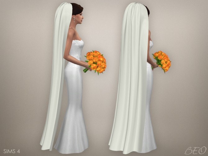 Sims 4 WEDDING VEIL 05 at BEO Creations