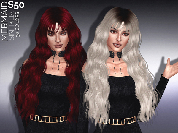 Sims 4 S50 Mermaid hair by Sintiklia at TSR
