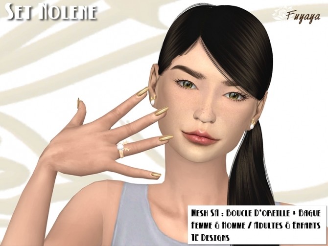 Sims 4 Nolene set by Fuyaya at Sims Artists