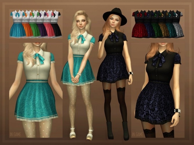 Sims 4 Charlotte Short Dress at Trillyke