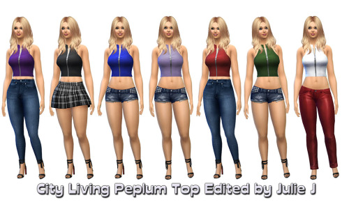 Sims 4 Peplum Top Edited at Julietoon – Julie J