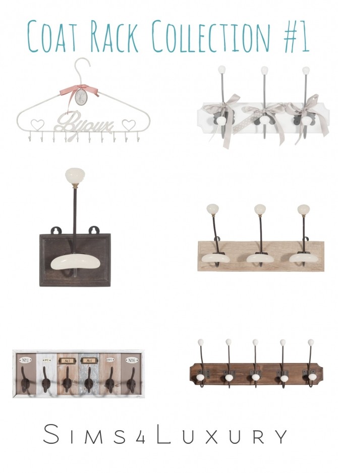 Sims 4 Coat Rack Collection #1 at Sims4 Luxury