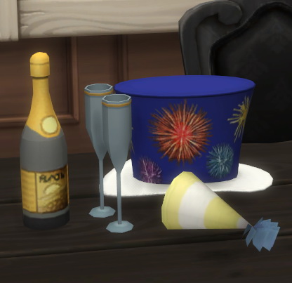 Sims 4 New Year Party Supplies by BigUglyHag at SimsWorkshop