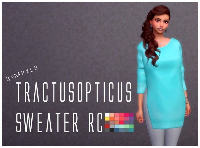 Sims 4 Tractusopticus Sweater by Sympxls at SimsWorkshop