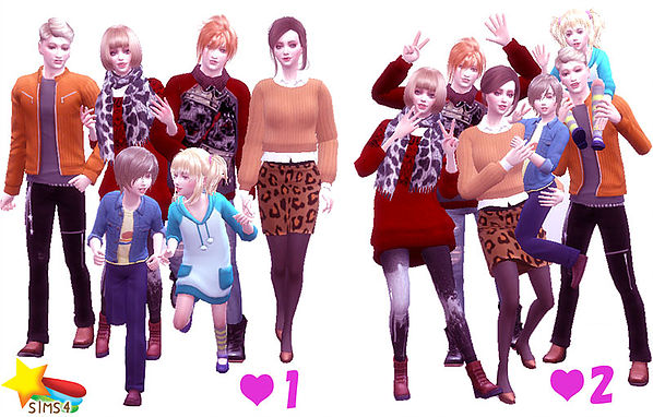 Sims 4 Family Pose 04 at A luckyday