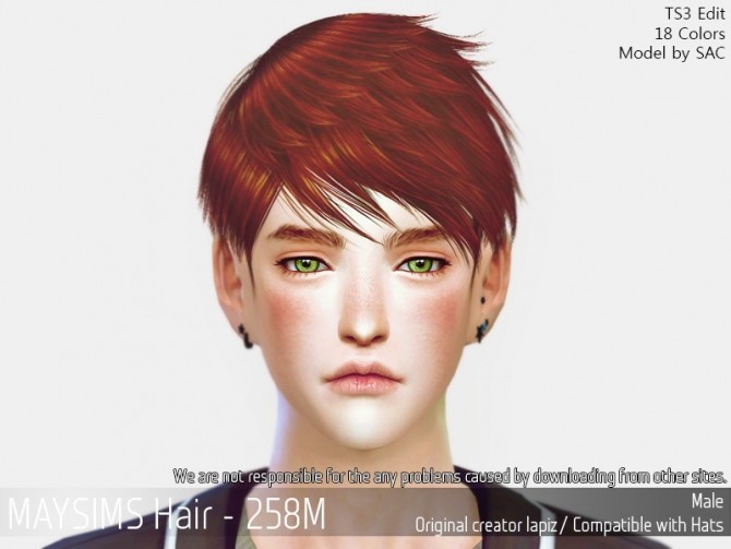 Sims 4 Hair 258M (SAC) at May Sims