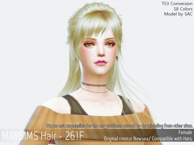 Sims 4 Hair 261F (Newsea) at May Sims
