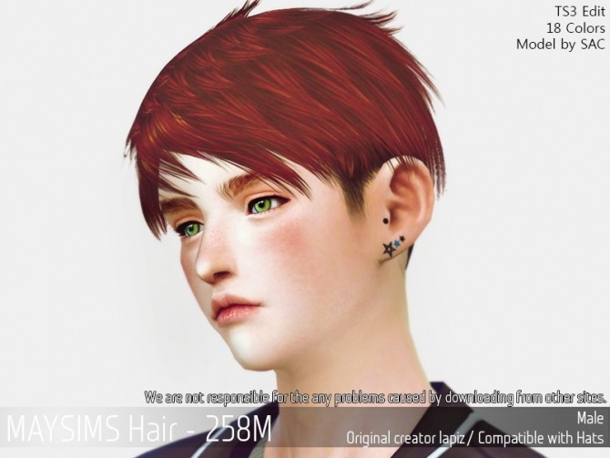 Sims 4 Hair 258M (SAC) at May Sims