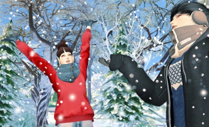 Sims 4 Winter set at Imadako