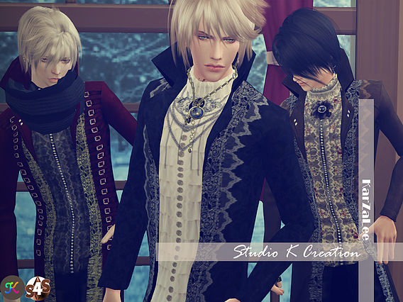 Sims 4 Versailles Chic Long Coat for male at Studio K Creation