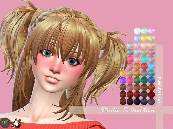 Sims 4 Animate hair 73 Hina at Studio K Creation