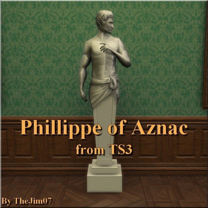 Sims 4 Phillippe of Aznac statue from TS3 by TheJim07 at Mod The Sims