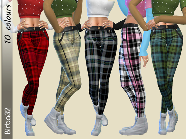 Sims 4 Tartan Pants by Birba32 at TSR