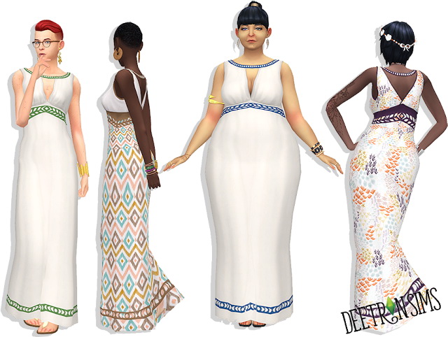 Sims 4 Inga Maxi dress at Deetron Sims