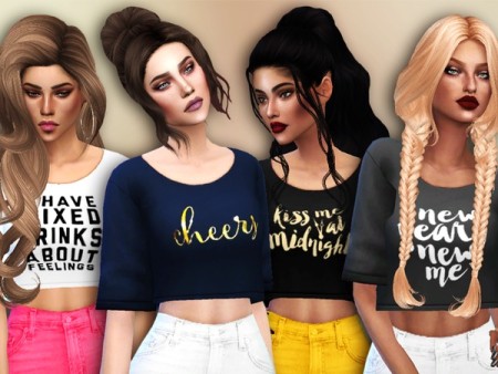 New Year New Me Tees by Simlark at TSR » Sims 4 Updates