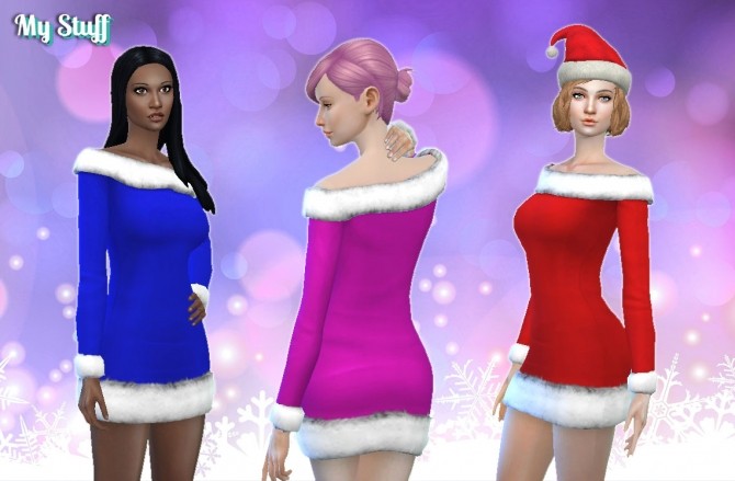 Merry Christmas dress at My Stuff » Sims 4 Updates