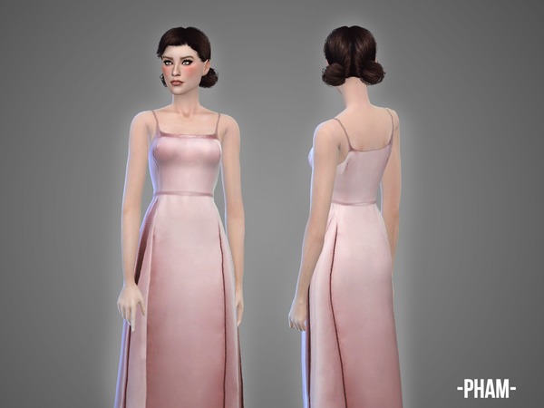 Sims 4 Pham gown by April at TSR