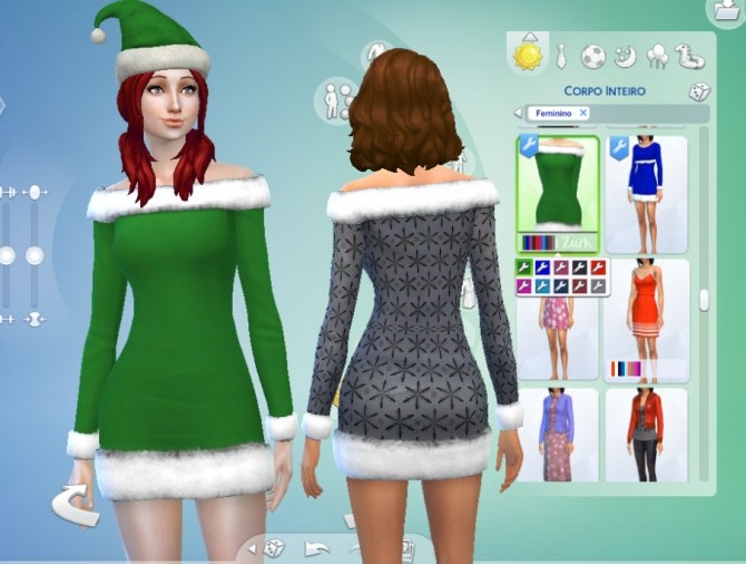 Sims 4 Merry Christmas dress at My Stuff
