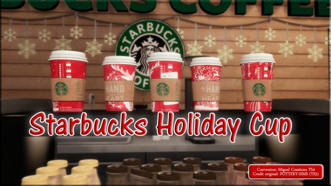 Sims 4 Starbucks Holiday Cup at Victor Miguel