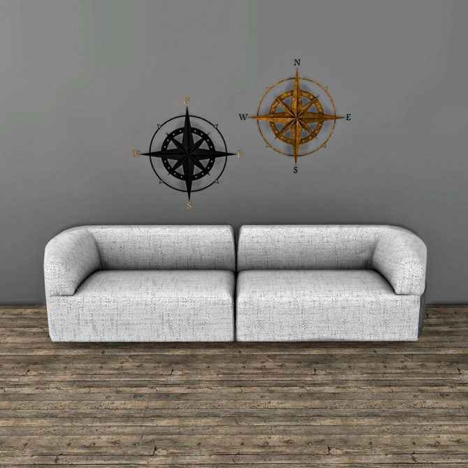 Sims 4 Wall Compass Deco at Leo Sims