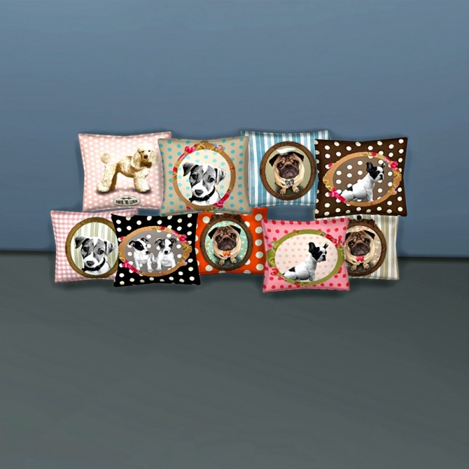 Sims 4 Puppy Pillows at Leo Sims