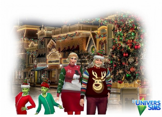 Sims 4 Christmas family by Coco Simy at L’UniverSims