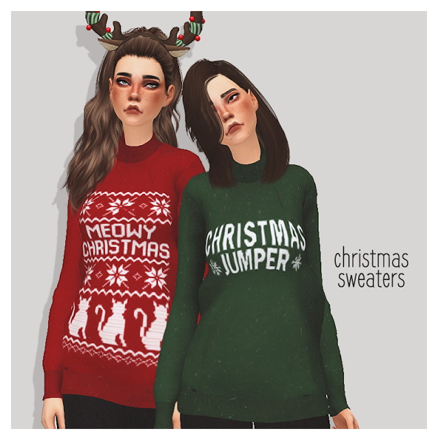 Sims 4 Christmas Sweaters at Puresims
