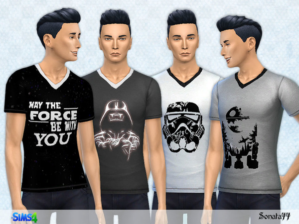 Sims 4 Star Wars t shirt collection for male by Sonata77 at TSR