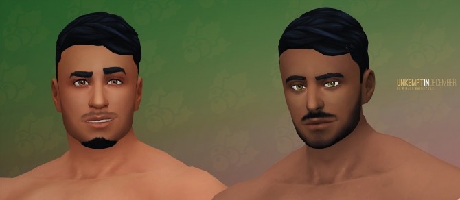 Sims 4 Unkempt in December male hair by Xld Sims at SimsWorkshop