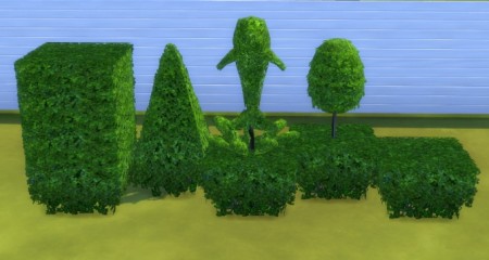 TheJim07’s Hedges and Topiaries Set from TS2 conversion by BigUglyHag at SimsWorkshop