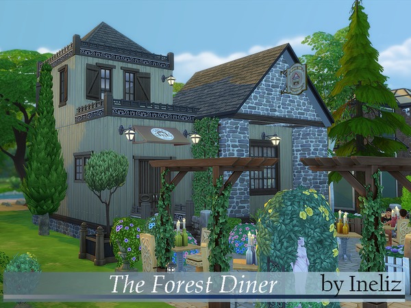 Sims 4 The Forest Diner house by Ineliz at TSR