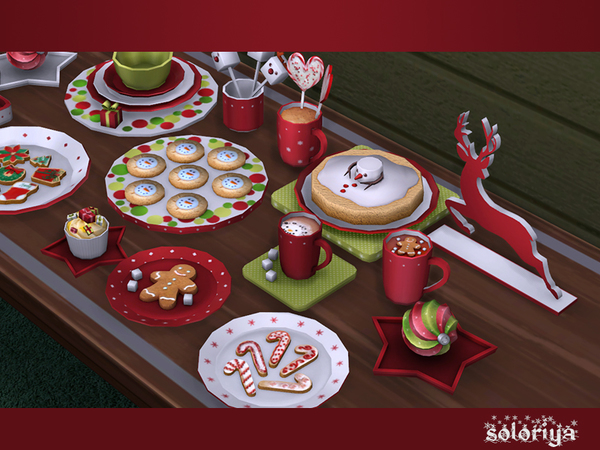 Sims 4 Be Merry Decorative Christmas set by soloriya at TSR